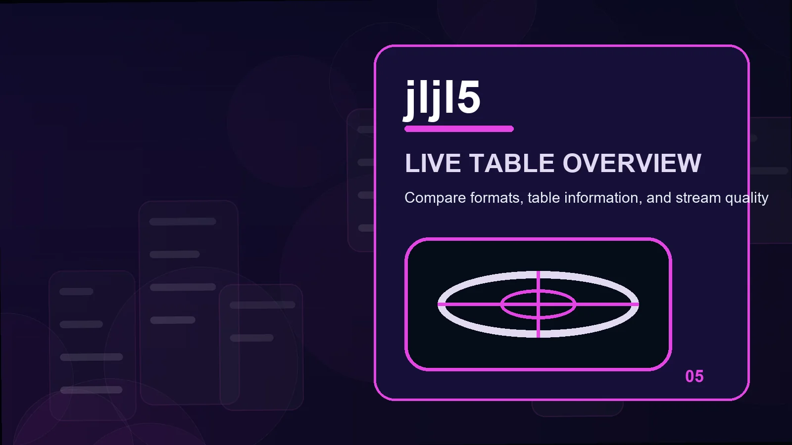 jljl5 live casino illustration for table format in the product discovery board
