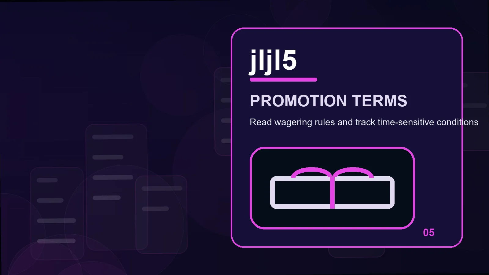 jljl5 promotions illustration for wagering rules in the product discovery board
