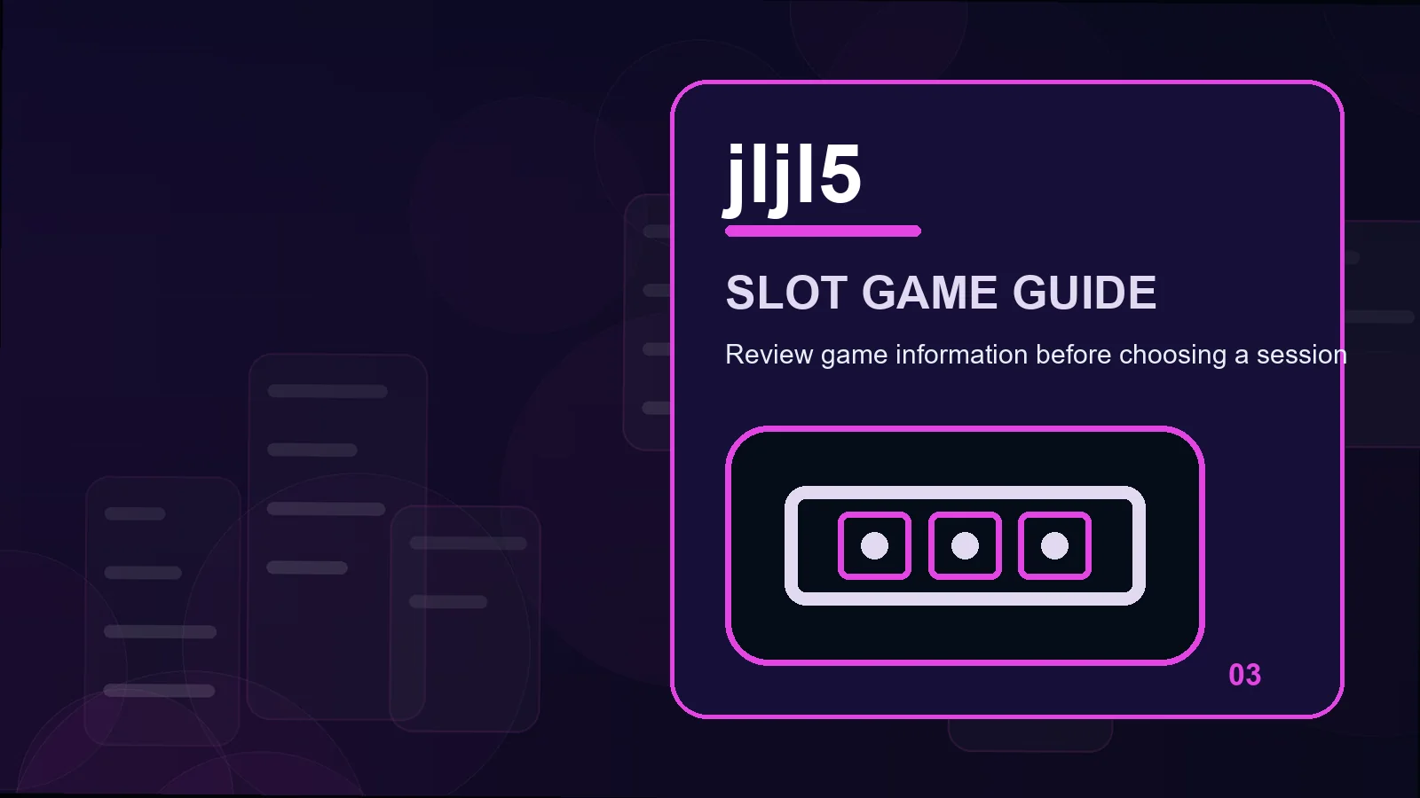 jljl5 slots illustration for read paytable before moving forward